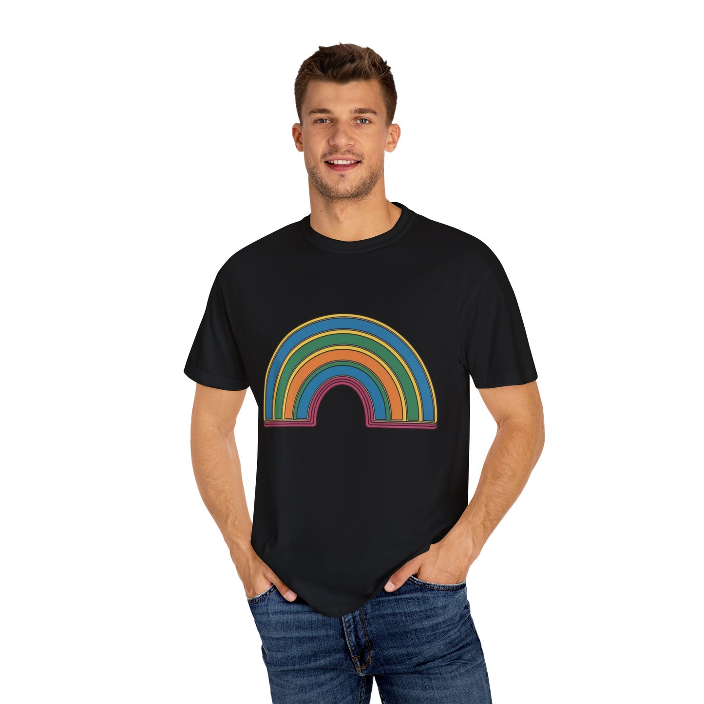 Don't Label Me Unisex Rainbow Awareness T-Shirt – Soft Ethical Garment-Dyed Tee (S–4XL) - Eco-Friendly Casual Wear