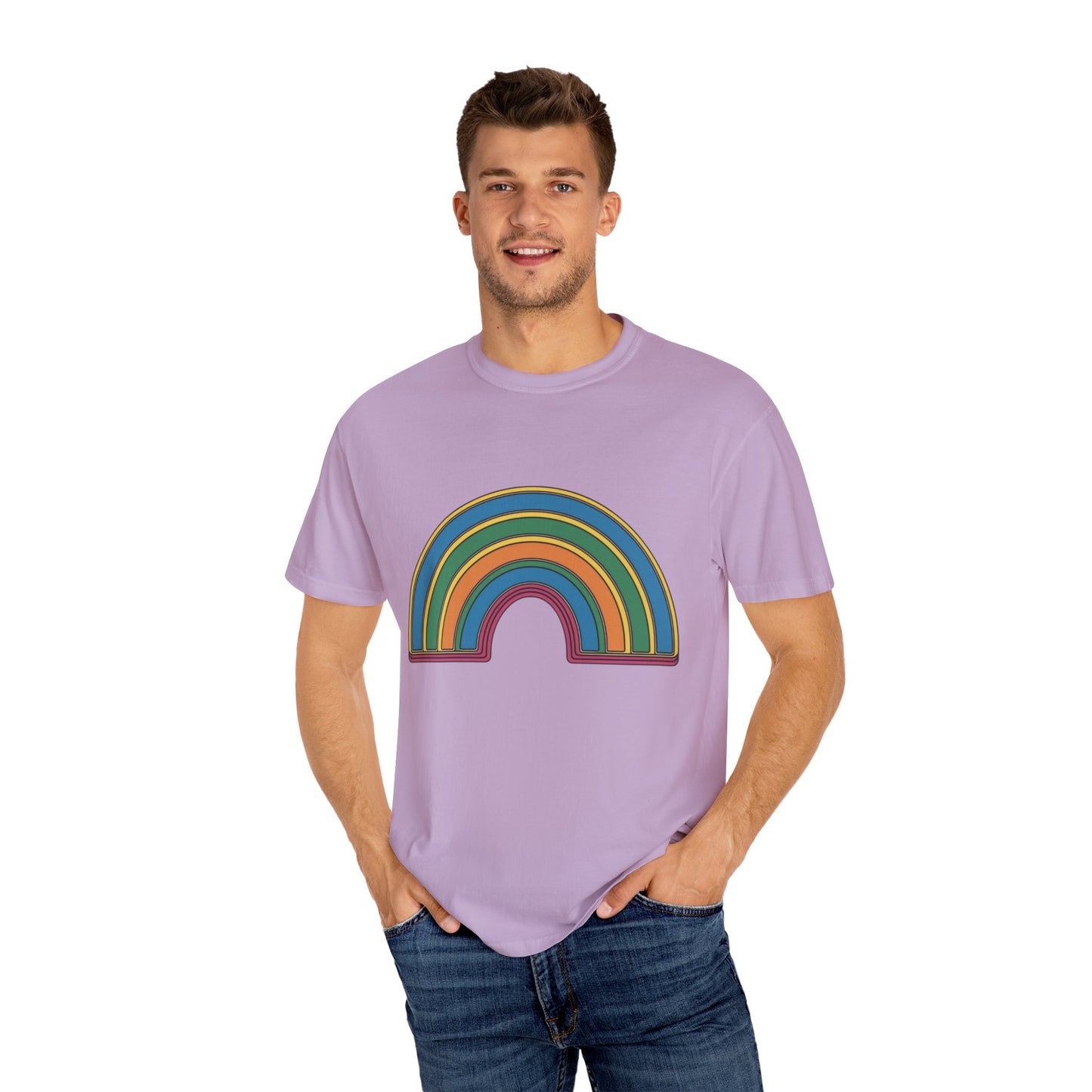 Don't Label Me Unisex Rainbow Awareness T-Shirt – Soft Ethical Garment-Dyed Tee (S–4XL) - Eco-Friendly Casual Wear