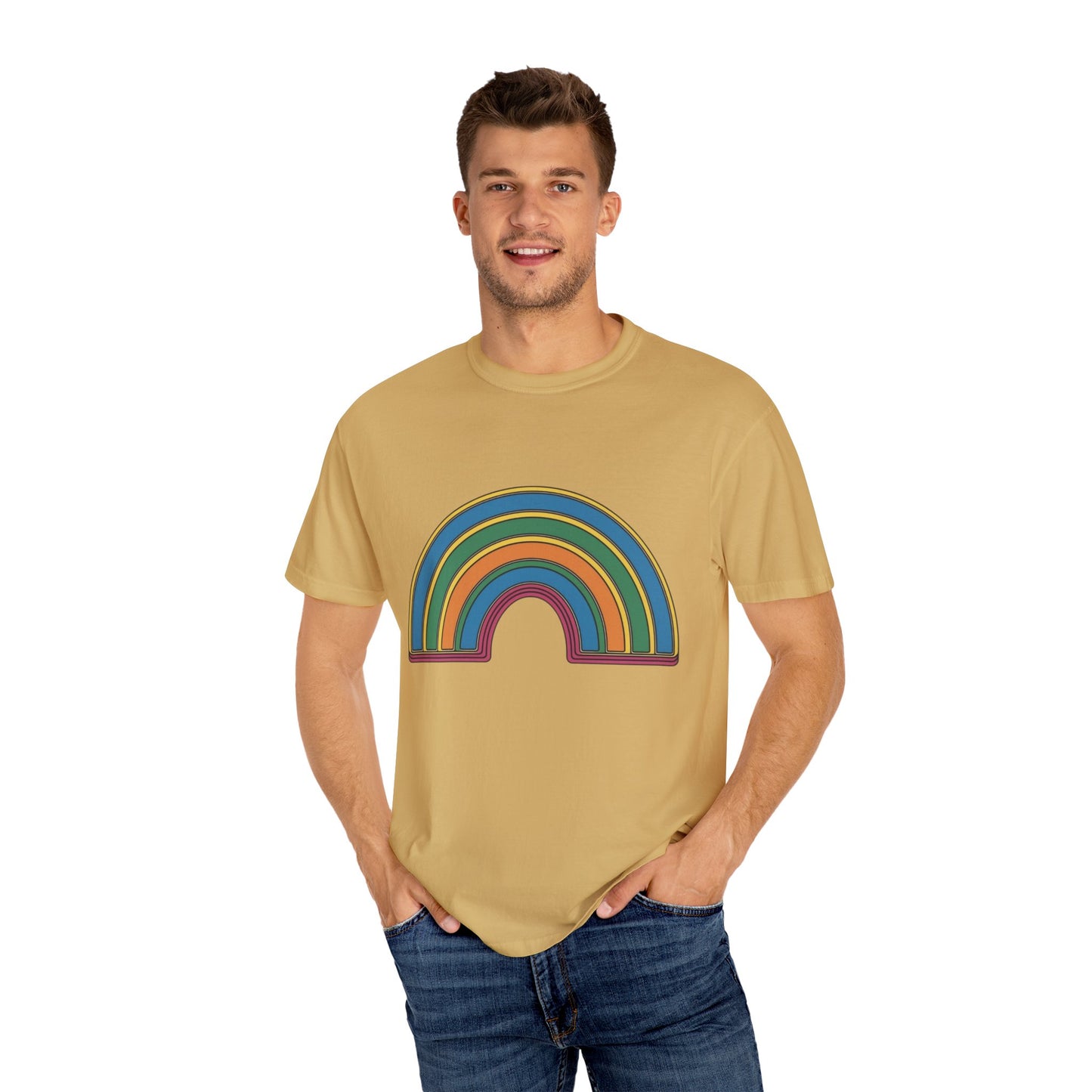 Don't Label Me Unisex Rainbow Awareness T-Shirt – Soft Ethical Garment-Dyed Tee (S–4XL) - Eco-Friendly Casual Wear