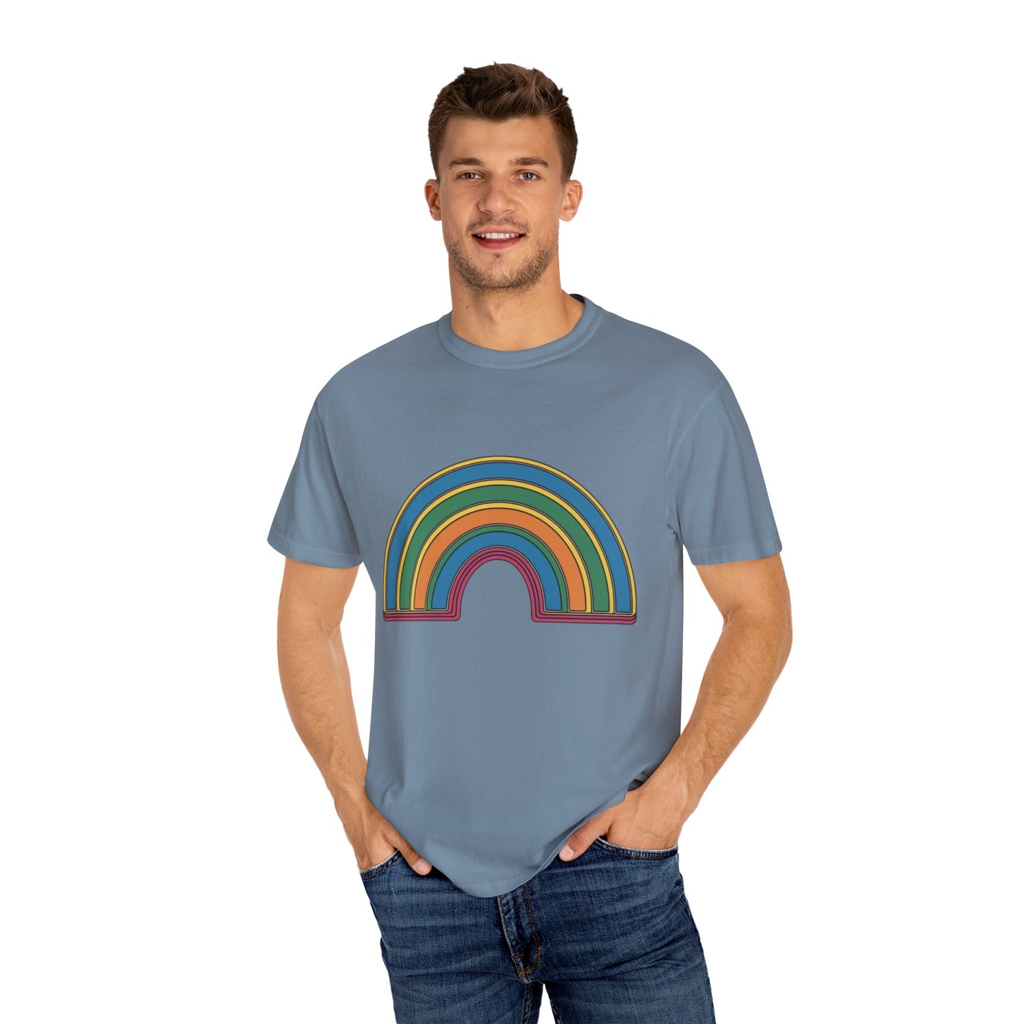Don't Label Me Unisex Rainbow Awareness T-Shirt – Soft Ethical Garment-Dyed Tee (S–4XL) - Eco-Friendly Casual Wear