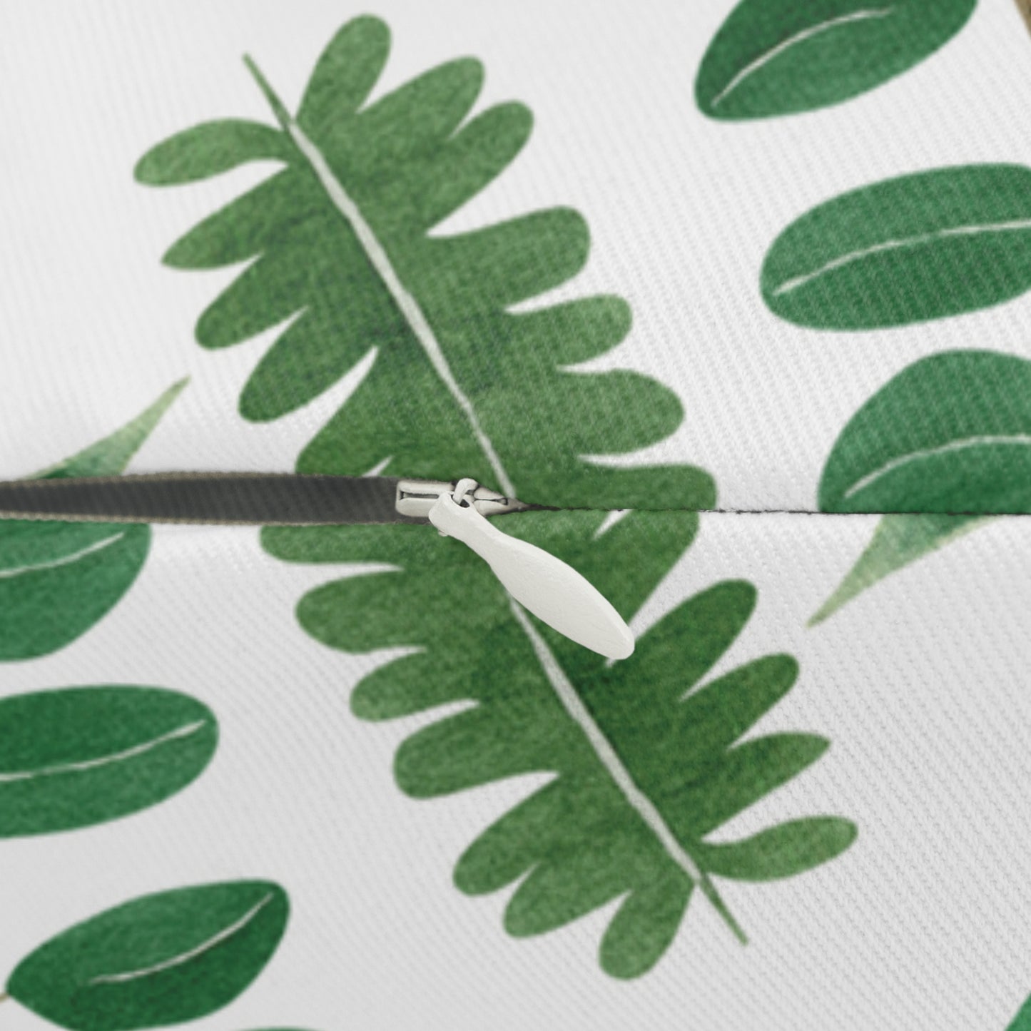 Green Leaf Lumbar Pillow Botanical decor |Nature inspired accent pillow |Plant themed home decor |Plant lovers gift |Leaf decorative cushion