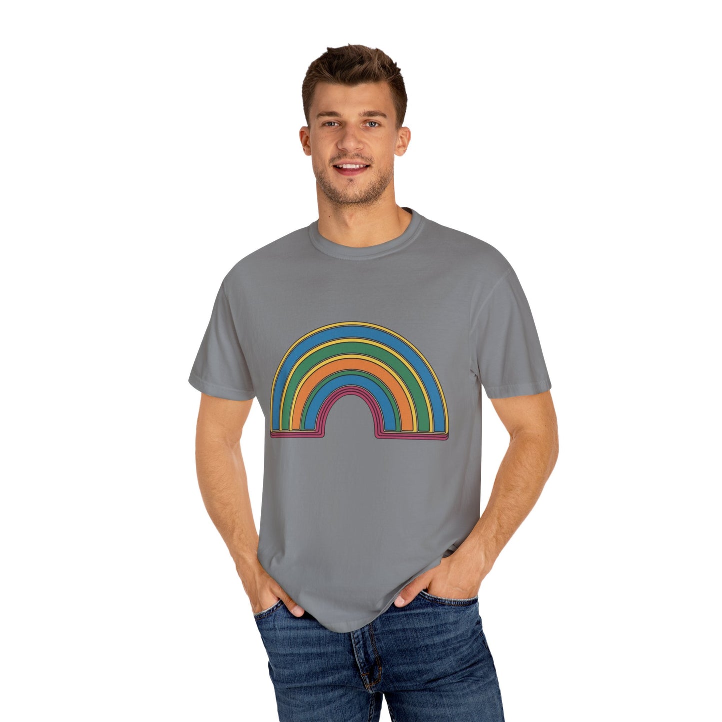Don't Label Me Unisex Rainbow Awareness T-Shirt – Soft Ethical Garment-Dyed Tee (S–4XL) - Eco-Friendly Casual Wear